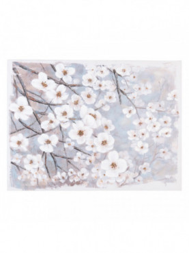PINTURA FLORES LIENZO DECORACIÓN 120 X 2,80 X 90 CM