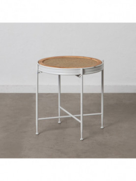MESITA BLANCO METAL SALÓN 50 X 50 X 53,50 CM