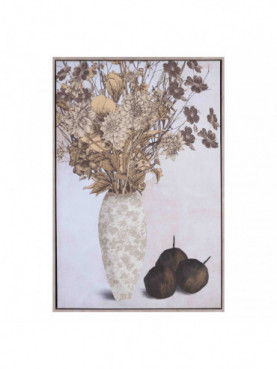 CUADRO IMPRESIÓN JARRÓN-FLORES LIENZO 63 X 93 CM