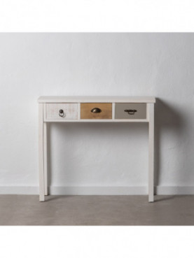 CONSOLA BLANCO DM-MADERA ENTRADA 90 X 30 X 79 CM