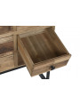 CAJONERA ABETO METAL ENVEJECIDO 63X34.5X85