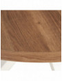 MESA COMEDOR NATURAL-BLANCO DM-METAL 120 X 120 X 76 CM