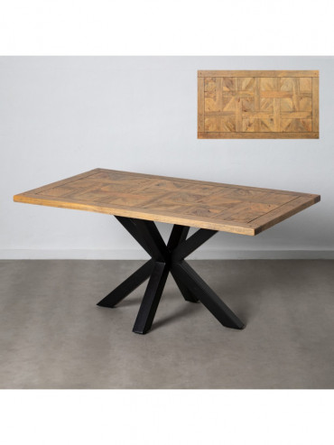 MESA COMEDOR NATURAL-NEGRO 160 X 90 X 76 CM