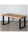 MESA COMEDOR NATURAL-NEGRO 160 X 80 X 76 CM