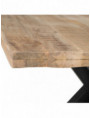 MESA COMEDOR NATURAL-NEGRO 130 X 130 X 76 CM