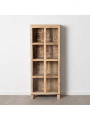 VITRINA BLANCO ROZADO MADERA DE MANGO 60 X 35,50 X 157,50 CM