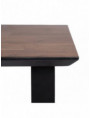 MESA COMEDOR NEGRO-MARRÓN MADERA-HIERRO 160 X 90 X 76 CM