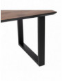 MESA COMEDOR NEGRO-MARRÓN MADERA-HIERRO 200 X 100 X 76 CM