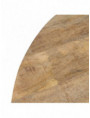 MESA COMEDOR NATURAL-NEGRO MADERA-HIERRO 130 X 130 X 77 CM
