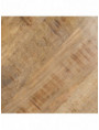 MESA COMEDOR NATURAL-NEGRO MADERA-HIERRO 130 X 130 X 77 CM