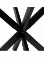MESA COMEDOR NATURAL-NEGRO MADERA-HIERRO 130 X 130 X 77 CM