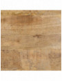 MESA COMEDOR NATURAL-NEGRO MADERA-HIERRO 150 X 150 X 77 CM