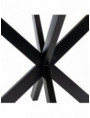 MESA COMEDOR NATURAL-NEGRO MADERA-HIERRO 150 X 150 X 77 CM