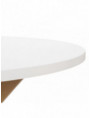 MESA COMEDOR BLANCO-NATURAL DM-METAL 120 X 120 X 76 CM