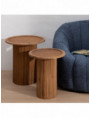 MESITA NATURAL MADERA-RATÁN SALÓN 40 X 40 X 44,50 CM