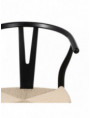 SILLA NEGRO MADERA / FIBRA SALÓN 55 X 55 X 77 CM