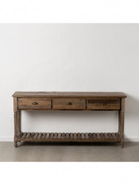 CONSOLA MARRÓN MADERA 184,50 X 50 X 86,80 CM