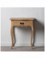 MESITA NATURAL MADERA MINDI DORMITORIO 58 X 43 X 70 CM