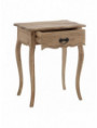 MESITA NATURAL MADERA MINDI DORMITORIO 58 X 43 X 70 CM