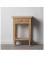 MESITA NATURAL MADERA MINDI DORMITORIO 50 X 32 X 72 CM