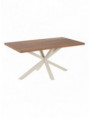 MESA COMEDOR NATURAL-BLANCO DM-METAL 160 X 90 X 76 CM