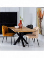 MESA COMEDOR NATURAL-NEGRO 160 X 90 X 76 CM