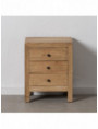 MESITA NATURAL MADERA MINDI DORMITORIO 43 X 34 X 55 CM