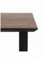 MESA COMEDOR NEGRO-MARRÓN MADERA-HIERRO 200 X 100 X 76 CM