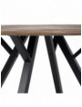 MESA COMEDOR MARRÓN-NEGRO DM-METAL SALÓN 120 X 120 X 75 CM