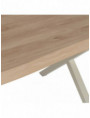 MESA COMEDOR NATURAL-CREMA DM-METAL 180 X 90 X 75 CM