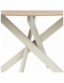 MESA COMEDOR NATURAL-CREMA DM-METAL 120 X 120 X 75 CM