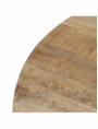 MESA COMEDOR NATURAL-NEGRO MADERA-HIERRO 150 X 150 X 77 CM