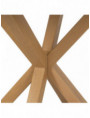 MESA COMEDOR BLANCO-NATURAL DM-METAL 120 X 120 X 76 CM