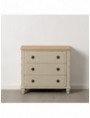 CÓMODA CREMA MADERA 80 X 38 X 73 CM