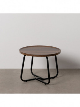 MESA CENTRO MARRÓN DM-METAL SALÓN 50 X 50 X 38 CM