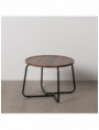 MESA CENTRO MARRÓN DM-METAL SALÓN 60 X 60 X 45 CM