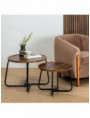 MESA CENTRO MARRÓN DM-METAL SALÓN 60 X 60 X 45 CM