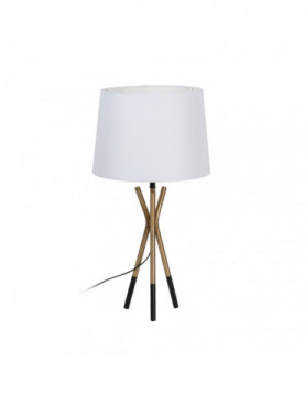 LÁMPARA MESA ORO-NEGRO METAL ILUMINACIÓN 33 X 33 X 63,50 CM