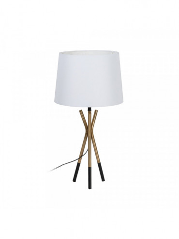 LÁMPARA MESA ORO-NEGRO METAL ILUMINACIÓN 33 X 33 X 63,50 CM