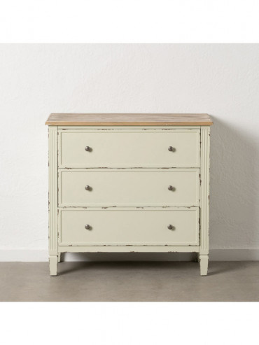 CÓMODA BEIGE MADERA 90 X 42 X 85 CM