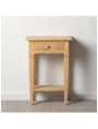 MESITA NATURAL MADERA MINDI DORMITORIO 50 X 32 X 72 CM