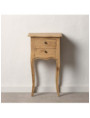 MESITA NATURAL MADERA MINDI DORMITORIO 40 X 30 X 72 CM